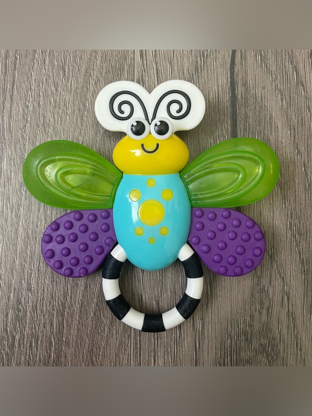 Sassy Flutterby Baby Teether Toy Water-Filled Soothes Gums Variety Of Texture